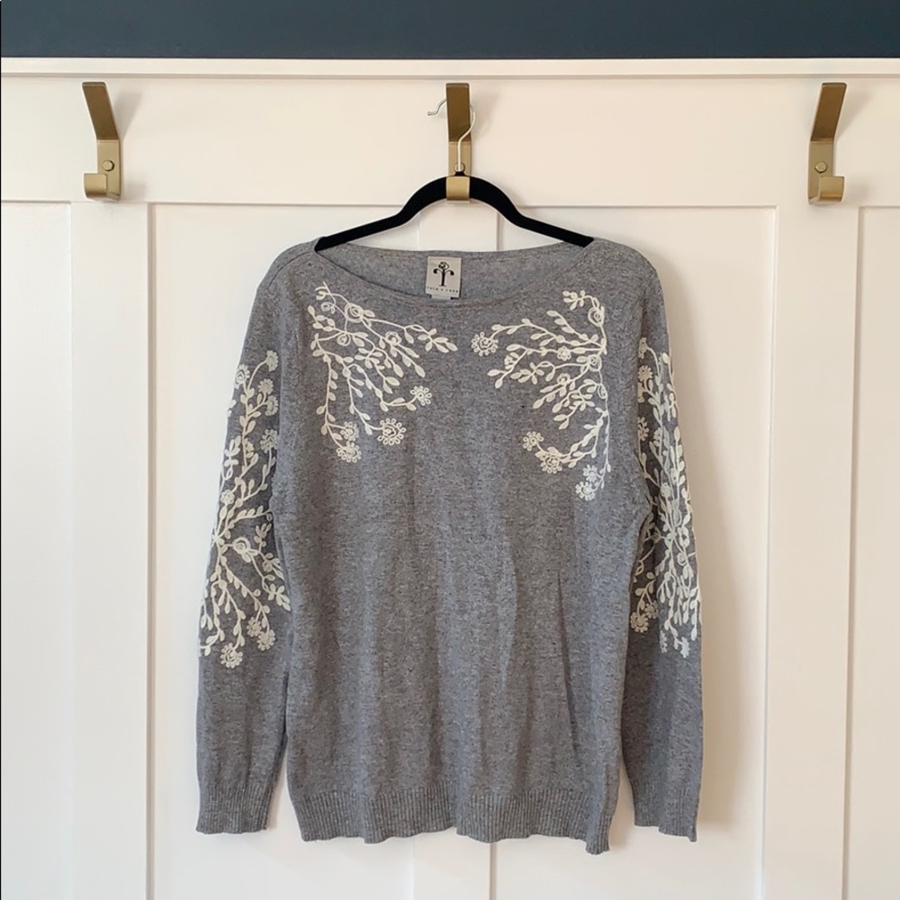 Rain and Rose Embroidered Sweater